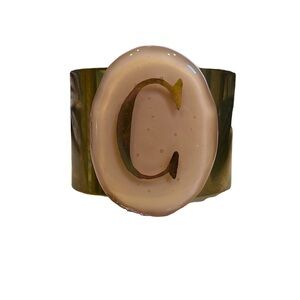 Italian bangle with the initial C